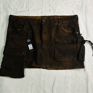 Fashion Nova Dark Brown Mini Skirt